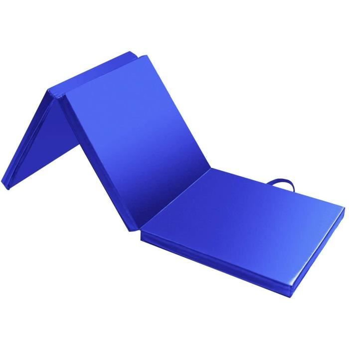 GOPLUS Tapis de Gymnastique Pliant Matelas de Sol Pliable Natte de Gym Epais Portable 183x61x5 cm Joint de 3 Tailles Antidérapant