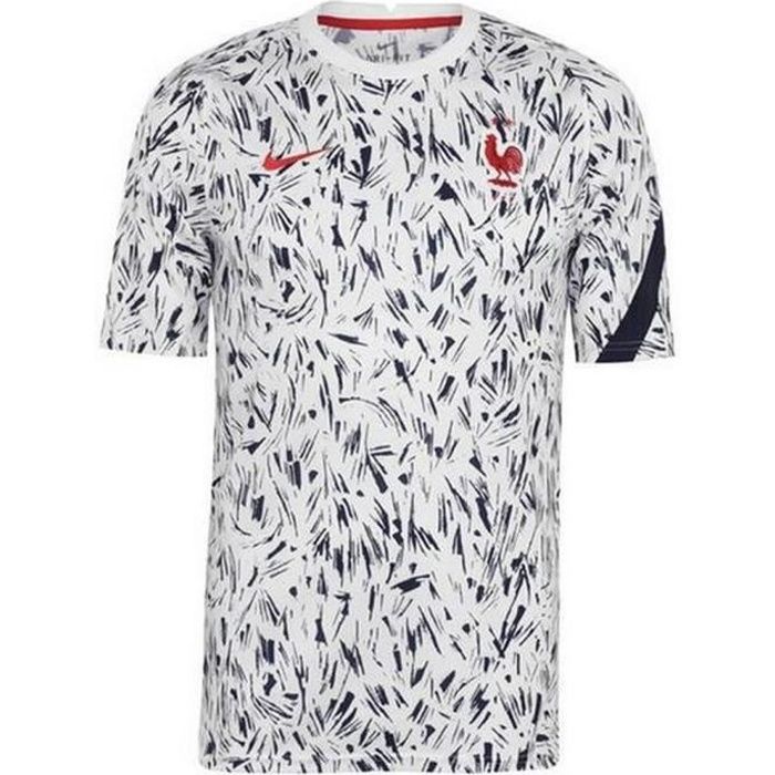 Maillot D'Entrainement Officiel Homme Nike Equipe de France de Football Blanc Euro 2020