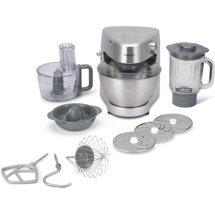 Kenwood Prospero+ KHC29.H0WH Robot de cuisine multifonction, bol 4,3 L, mélange, battre et pétrir, mixeur de verre 1,5 L, processeur