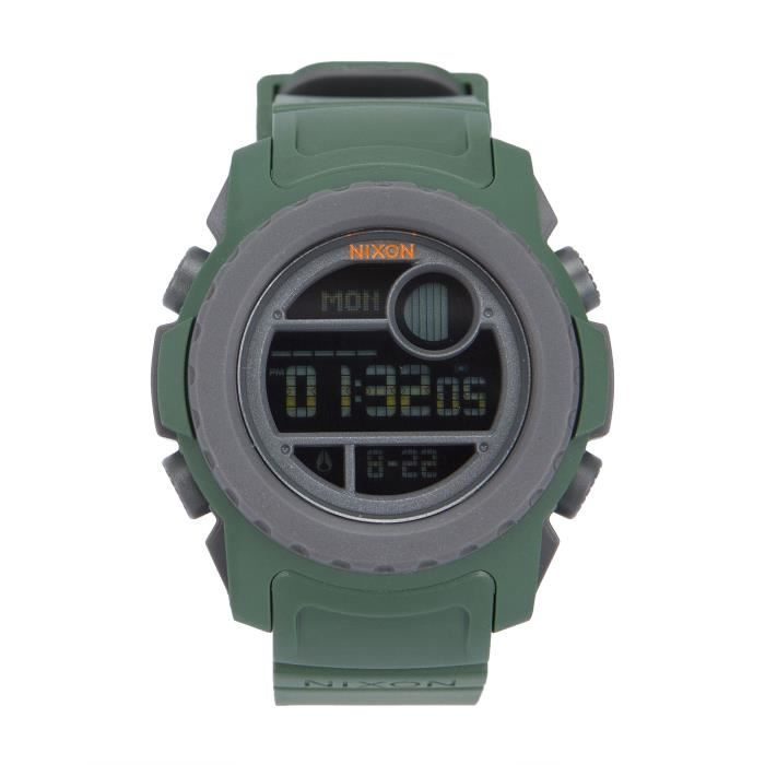 NIXON - Montre Super Unit Grise et Orange pour homme