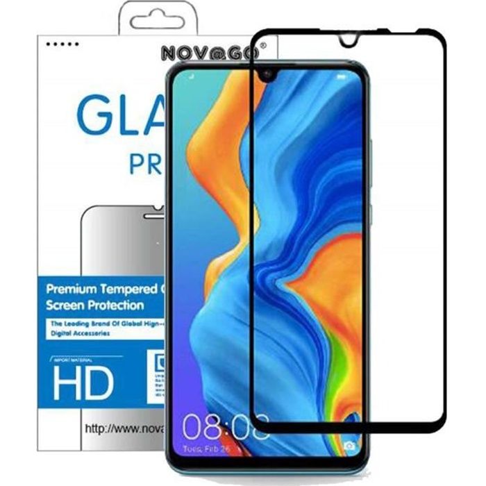 Protection écran pour HUAWEI P30 Lite - Film en Verre trempé résistant Anti Choc et Anti Explosion d'écran recouvre tout l'écran