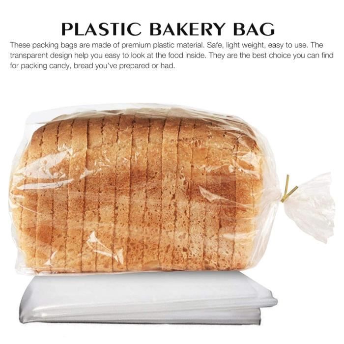 100 pcs Transparent Qualité En Durable Bonbons Sacs Pain D'emballage pour Party Home Shop BISCOTTE PAIN GRILLE