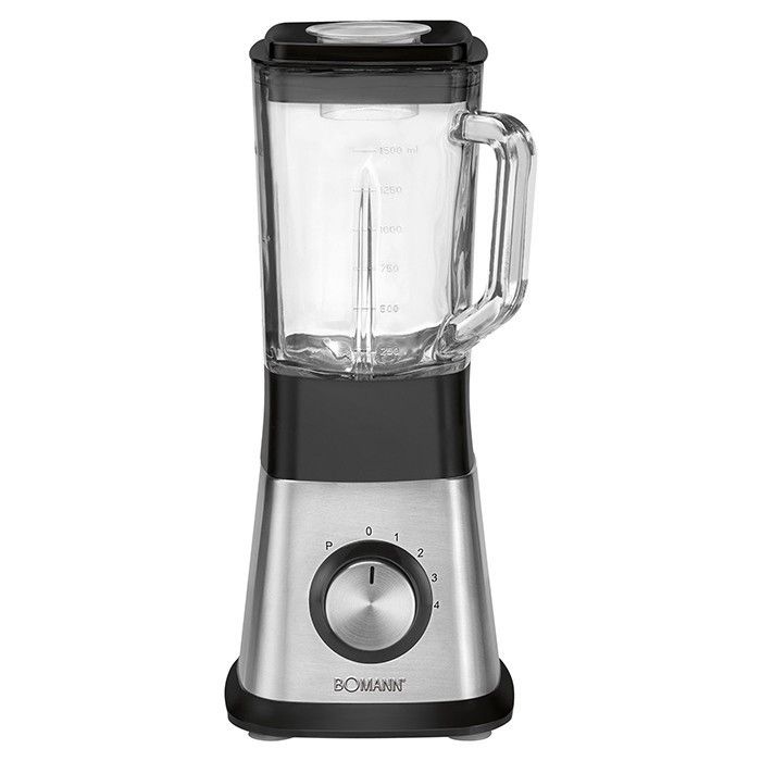Bomann UM 1374 CB - Mixeur électrique - 1.5 L - 650 W - Noir/Inox