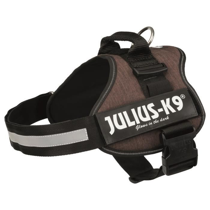 JULIUS K9 Harnais Power 1–L : 66–85 cm - 50 mm - Moka - Pour chien