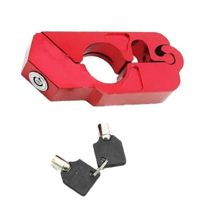 EYPINS Antivol Moto Verrou De Guidon & Frein – Aluminium Noir, Universel Scooter/Moto/VTT, 2 Clés + Sac De Rangement