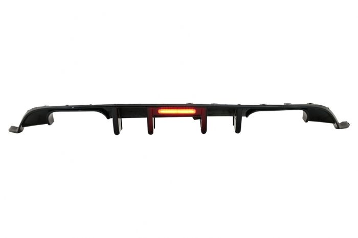 Diffuseur Pare-chocs pour VW Golf 7.5 17-19 R Look Noir brillant LED réflecteur rouge
