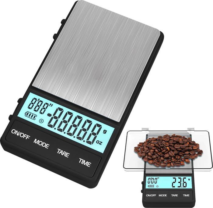 Balance Doseuse Numérique Pour Café – Précision 0.1g, Écran LED, Rechargeable, Compatible 58 Mm