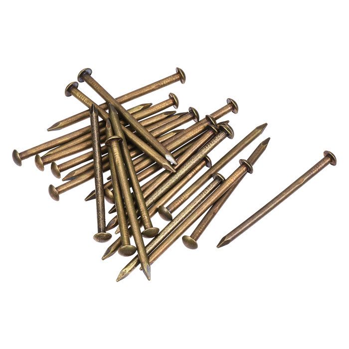 Clous En Laiton 2x15 Mm - Lot De 50 Pièces Pour Bricolage Bois, Accessoires Miniature