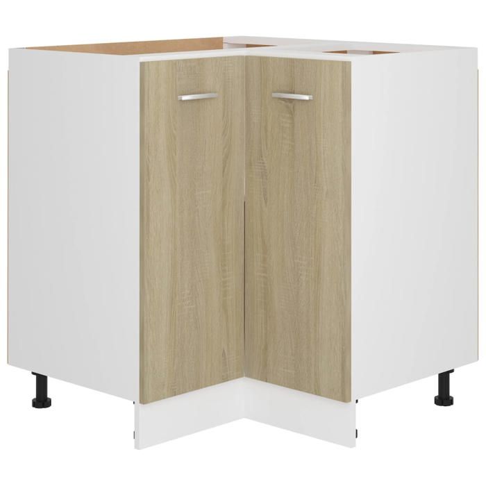 CLOUD Armoire de plancher danglearmoire de cuisine meuble bas de cuisine chêne sonoma 755x755x815 cm bois CHYNEW6148798