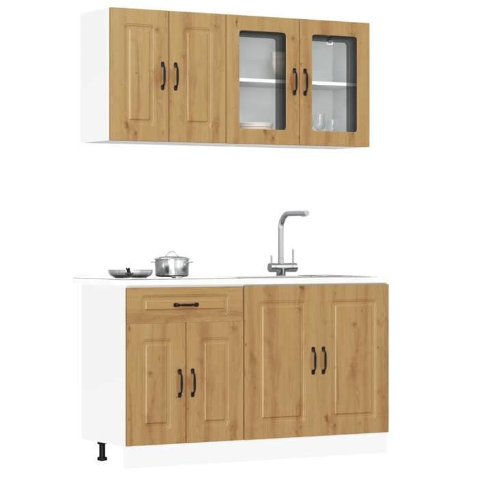 Ensemble D'armoires De Cuisine Miniature En Bouleau – échelle 1/12 – Pour Maison De Poupée, Déco, DIY