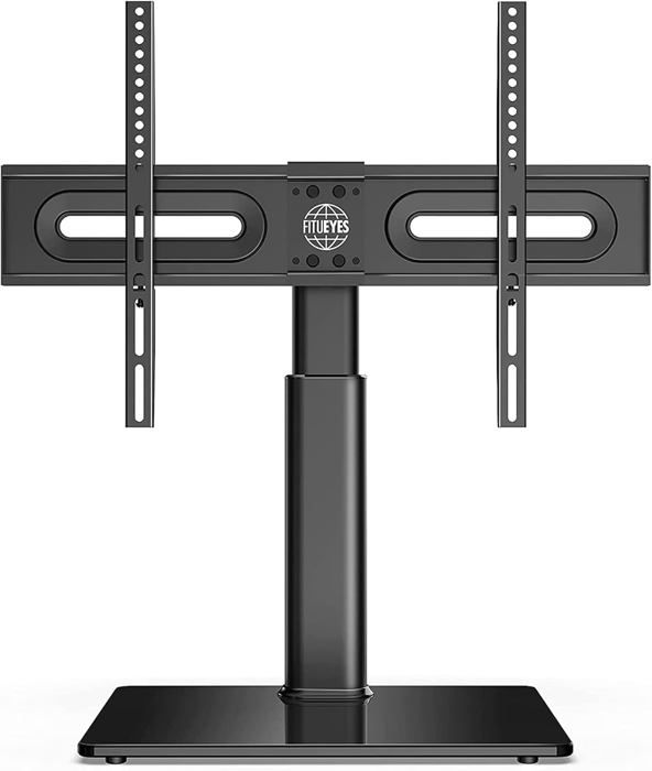 RFIVER Support TV sur Pied avec Base en Verre Trempé, Hauteur Réglable Pied TV Universel Pivotant, pour Télévisions de 26 à 55 Pouces LCD/LED/Plasma, VESA Maximal 400x400 mm, Noir RFIVER Support TV sur Pied avec Base en Verre Trempé, Hauteur Réglable Pied TV Universel Pivotant, pour Télévisions de 26 à 55 Pouces LCD/LED/Plasma, VESA Maximal 400x400 mm, Noir