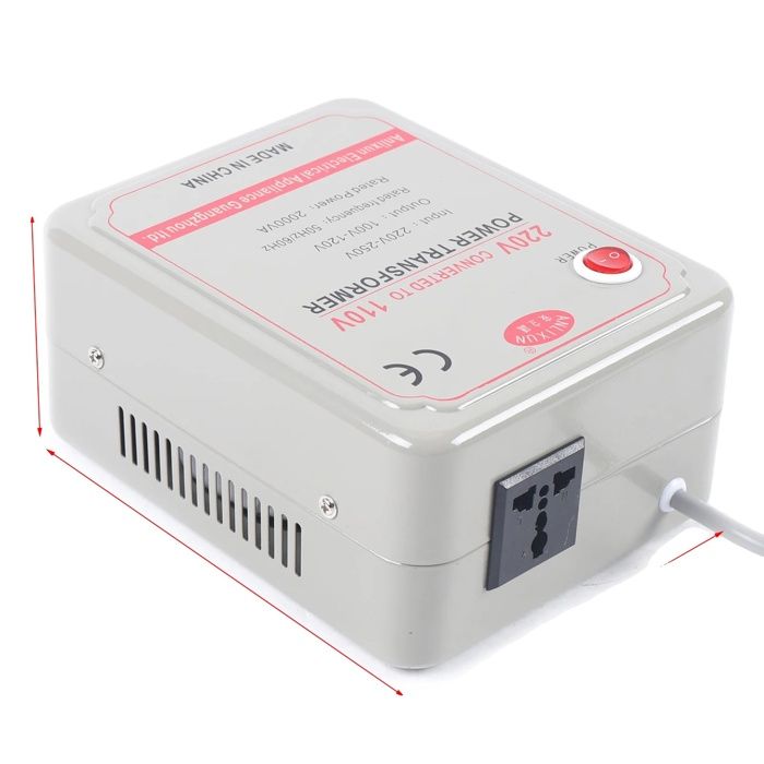 Convertisseur De Tension 220V 50Hz Vers 110V 60Hz - Puissance Max 20 Watts, Idéal Pour Petits Appareils électroniques