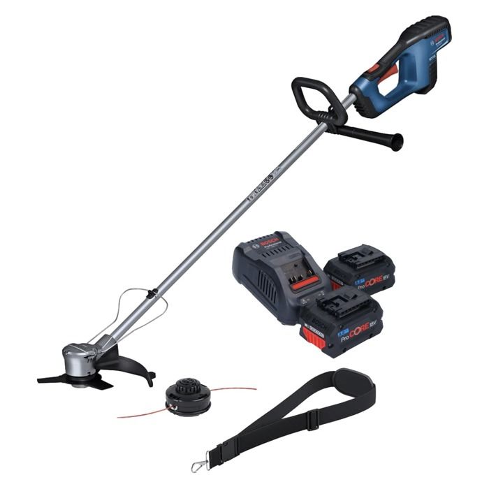 Débroussailleuse sans fil Bosch GFR 18V 23 Brushless 2x Batterie ProCORE 80 Ah Chargeur rapide