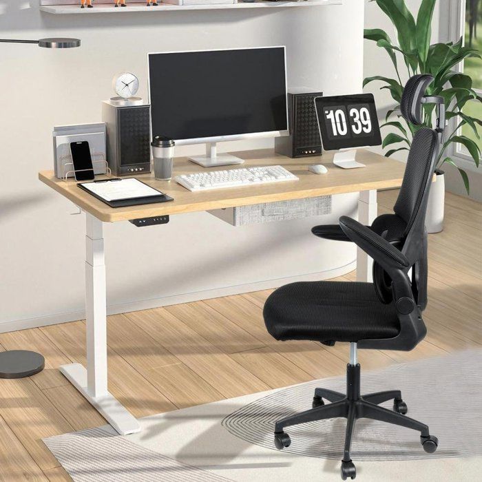 MIPAN FAUTEUIL DE BUREAU Chaise élévatrice - Chaise en maille - 125*65.5*64cm noir