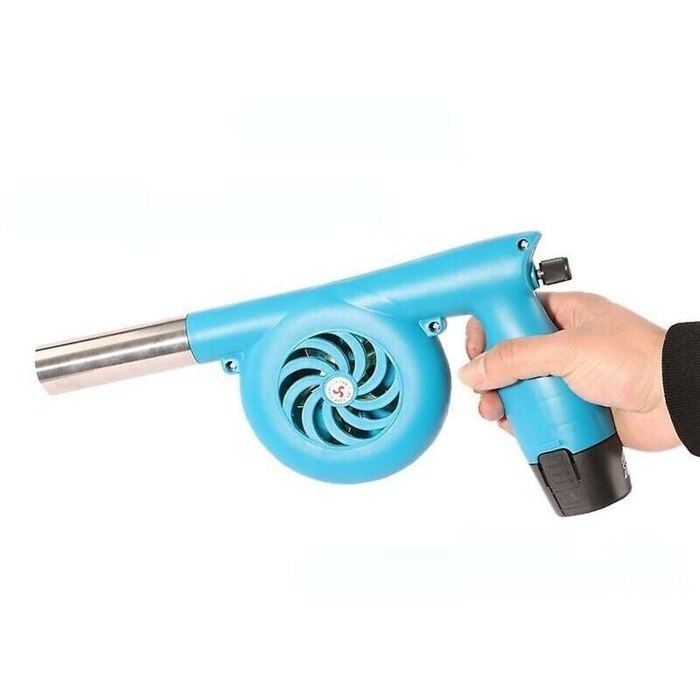Barbecue extérieur camping souffleur électrique rechargeable grand vent petit souffleur (bleu)-de PZCC