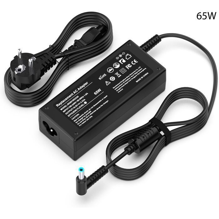 Caricatore 65W Per HP Pavilion, EliteBook, ProBook, Stream E Chromebook – Connettore 4.5x3.0mm, 19.5V 3.34A, Sostituzione Originale - 3