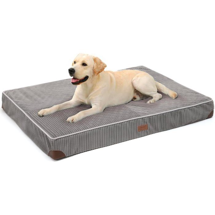 Meilleurs prix pour Panier orthopédique pour chien - ESTAMPILLE - XL - 107x76x10 cm - Gris - Housse lavable - Base antidérapante