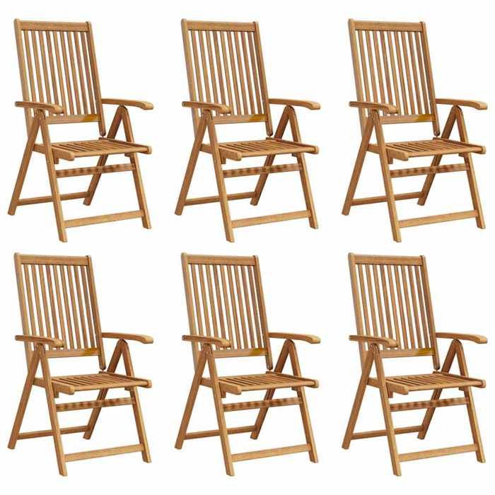 Chaises pliables de jardin - (lot de 6) - Meuble de Siège - Bois dacacia solide CC742