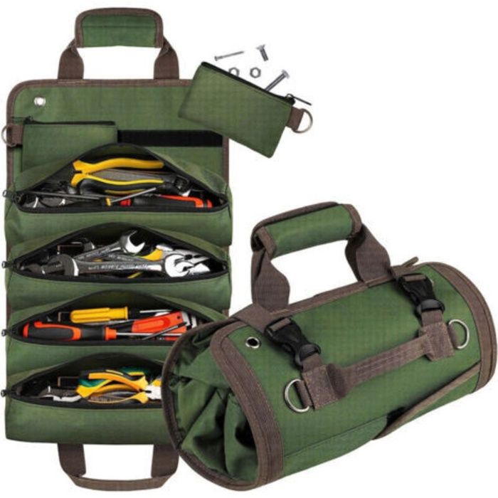 (Vert) Sac à Outil Imperméable Trousse Sacoche Enroulable Porte Outils Oxford Portable Rangement pour Bricoleur Garage Voiture Moto (Vert) Sac à Outil Imperméable Trousse Sacoche Enroulable Porte Outils Oxford Portable Rangement pour Bricoleur Garage Voiture Moto