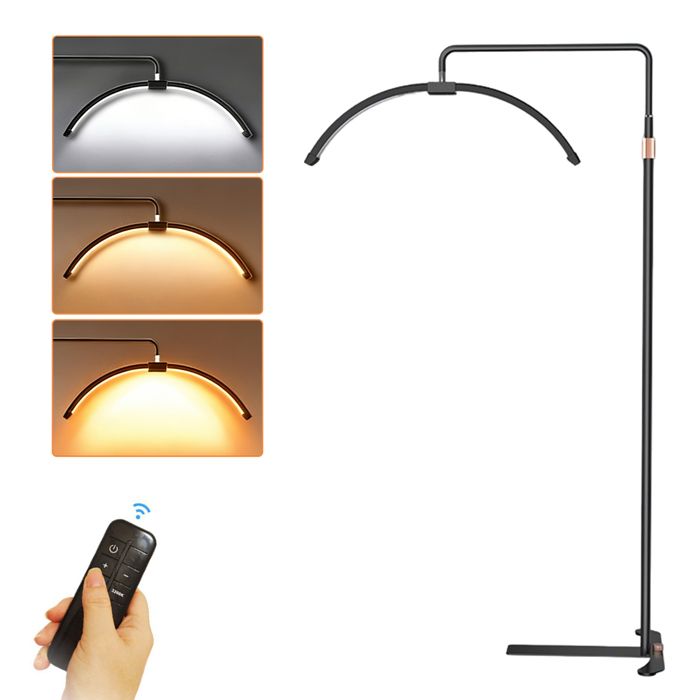 Lampadaire LED 36W double température de couleur réglable 10 niveaux de réglage de la luminosité indice de rendu des couleurs 90.