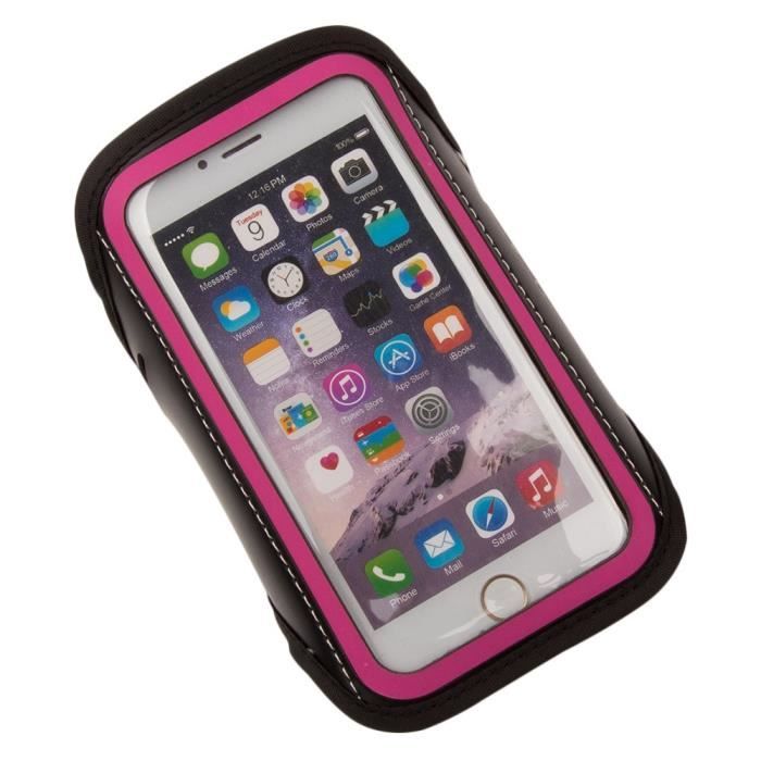 Sac De Bras Pour Smartphone - Noir - Avec Ouverture Pour Câble écouteurs