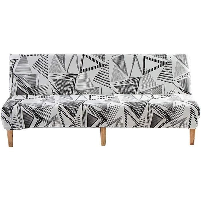 Housse de Canapé - AMOUNE - Clic Clac - Extensible - 160-190 cm - Gris