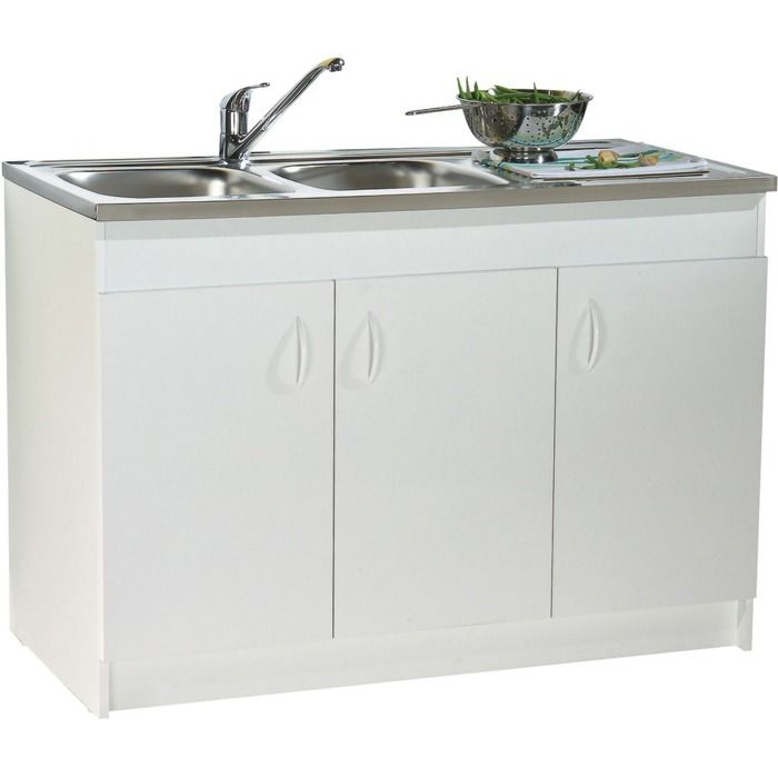 Aquarine Meuble Sous Evier Liberty 140x58 6x82 Cm 3 Portes