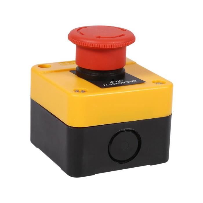 Bouton Poussoir Arrêt D'Urgence Champignon Rouge 660V 10A – 1NO+1NC, Robuste Et Fiable Pour Machines Et Panneaux