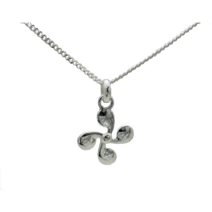 Pendentif Croix Ancienne En Argent 925 Avec Chaîne - Marcassite - Vintage - Fabriqué En France