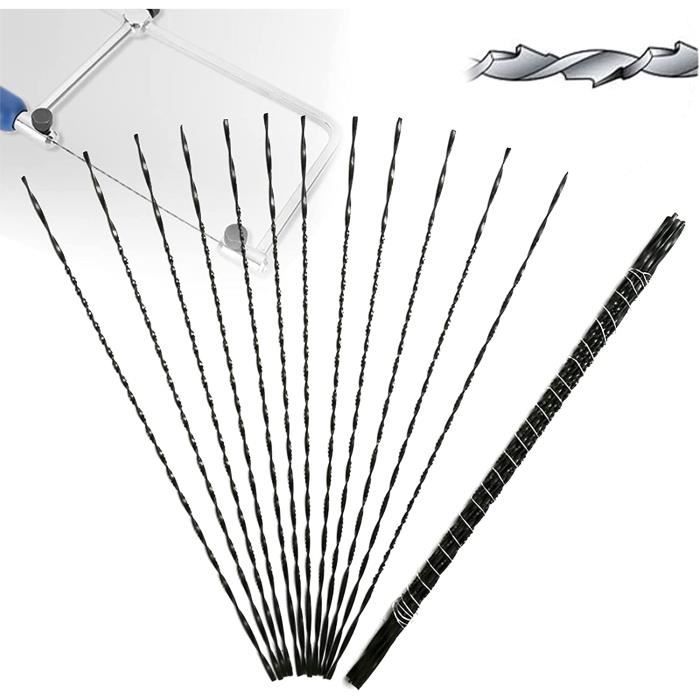 Yuyte Lot De 12 Lames De Scie à Chantourner Avec Dents En Spirale Pour