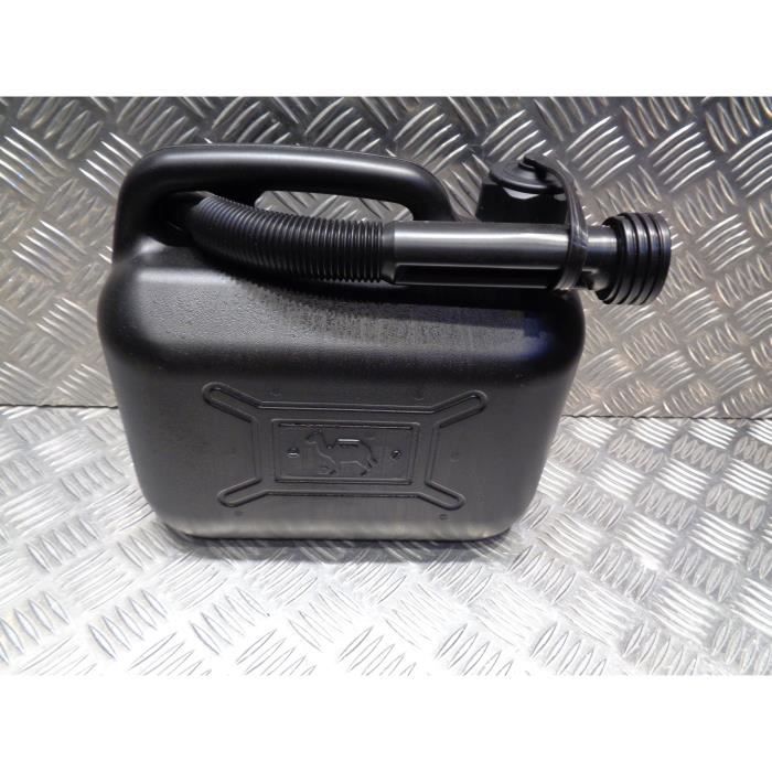Jerrican jerrycan bidon plastique noir 5 litre avec bec verseur essence