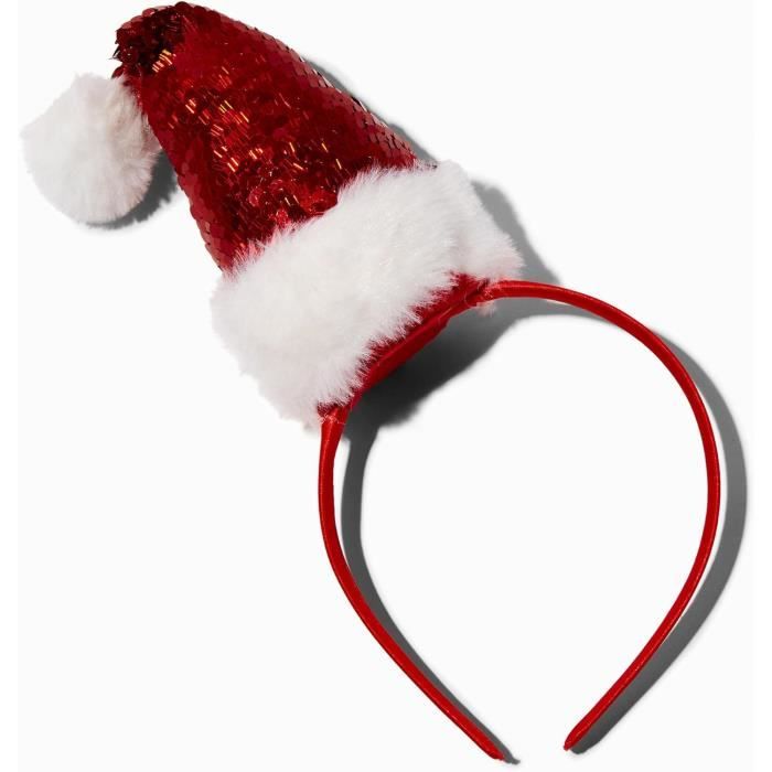 Bandeau avec application - Rouge/bonnet de Père Noël - ENFANT