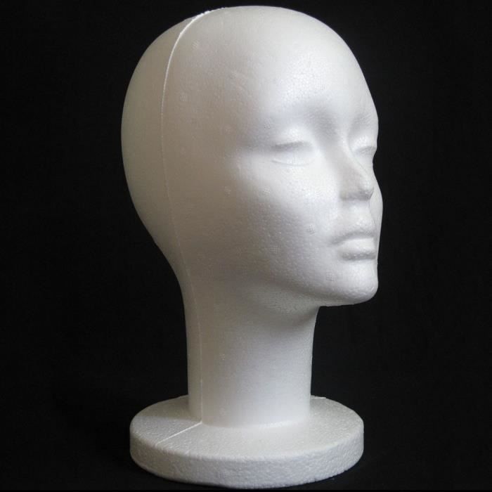 tete perruque polystyrene