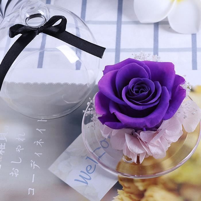 Couverture en verre 6-7cm éternelle fleur rose violet -350 - Cdiscount  Maison