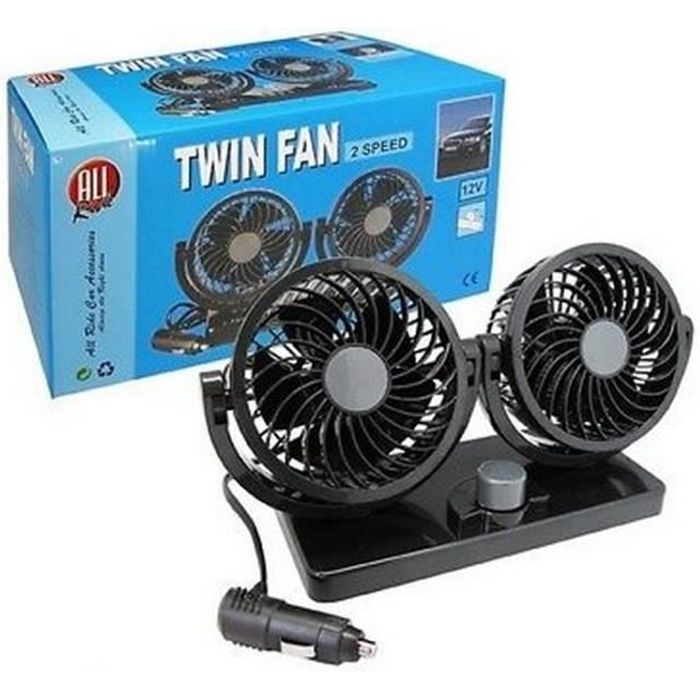 VENTILATEUR DOUBLE ORIENTABLE POUR VOITURE CAMPING CAR 12V 12 V ALLUME  CIGARE - Cdiscount Auto