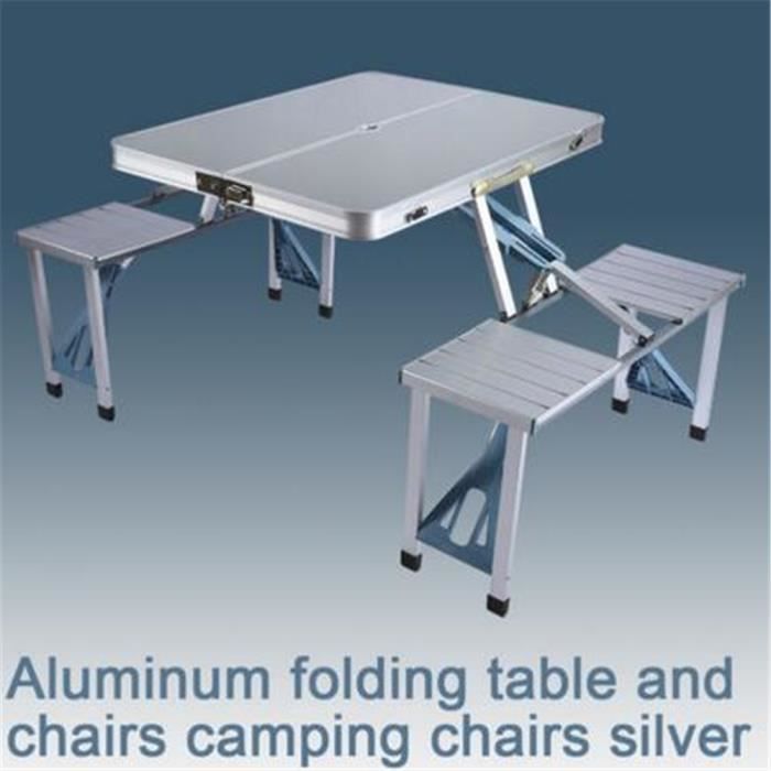pliant l/éger petit portable pour pique-nique festival grillade randonn/ée p/êche parc Camouflage Vert 4 Chaises AMANKA Table de Camping Sac de Transport 60x22x24cm