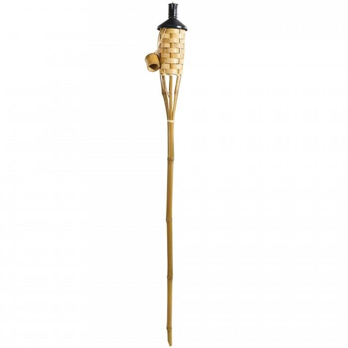 Lot de 12 pi/èces Torches de jardin taille 120cm acier bross/é