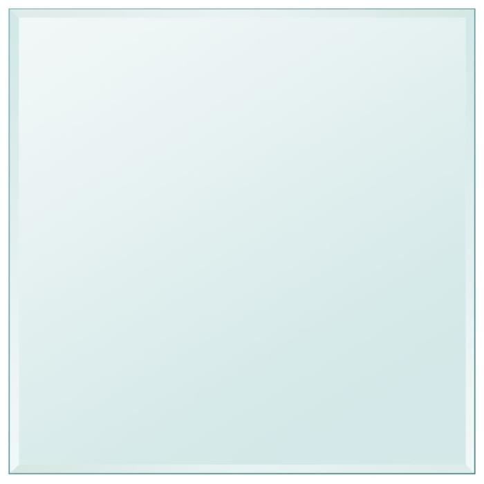 ®8373TOP Plateau de table Dessus de table carré en verre trempé 800 x 800 mm