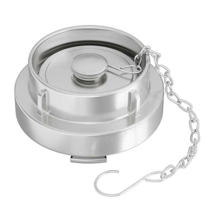 Wiltec Chapeau daccouplement Storz C/52 mm – 51 x 98 x 98 mm – en Aluminium – avec Manchon 120° et Chaîne de sécurité – Raccord pou
