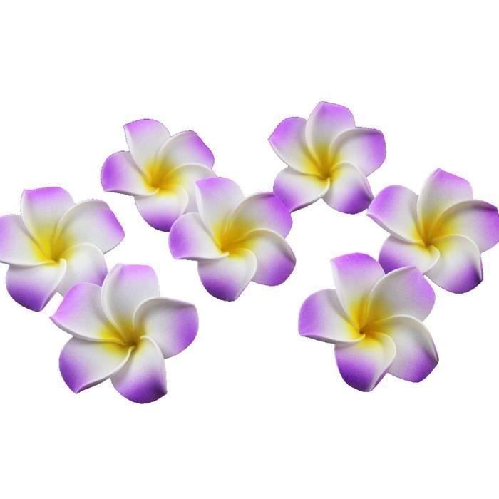 100pcs Frangipanier Hawaïen Tête de Fleur en Mousse Décor pour Mariage Artisanat Style fleurs hawaïennes 5cm 