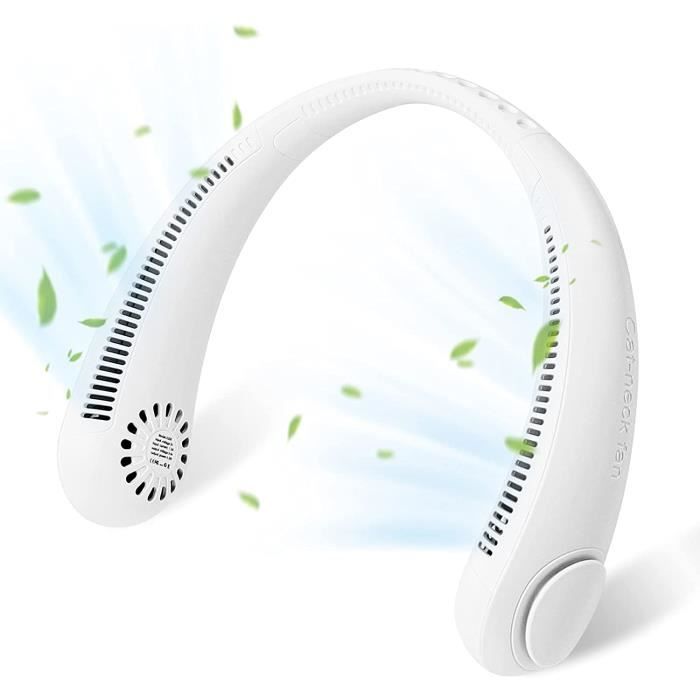 Ventilateur USB Ventilateur Portable Cou sans Feuilles Ventilateur de Poche Réglable à 3 Vitesses