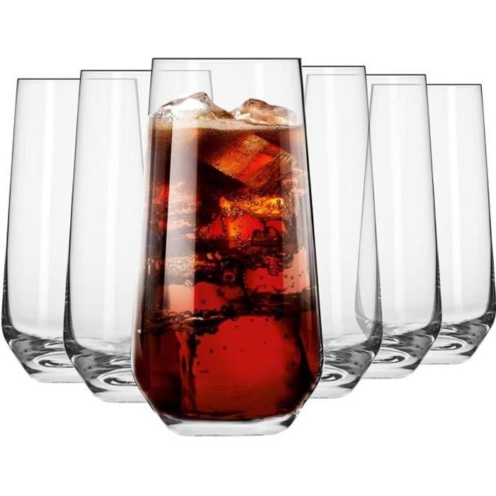 Lot De 5 Grands Verres à Eau – Transparent, Occasion, Sans Marque