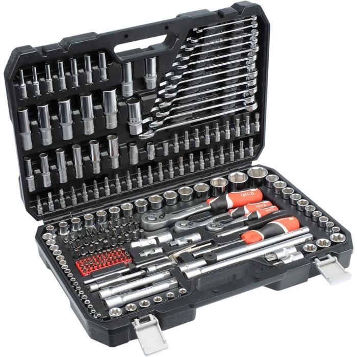 Kit doutils - YATO - YT-38841 - 216 pièces - Acier au chrome vanadium - Clés à cliquet