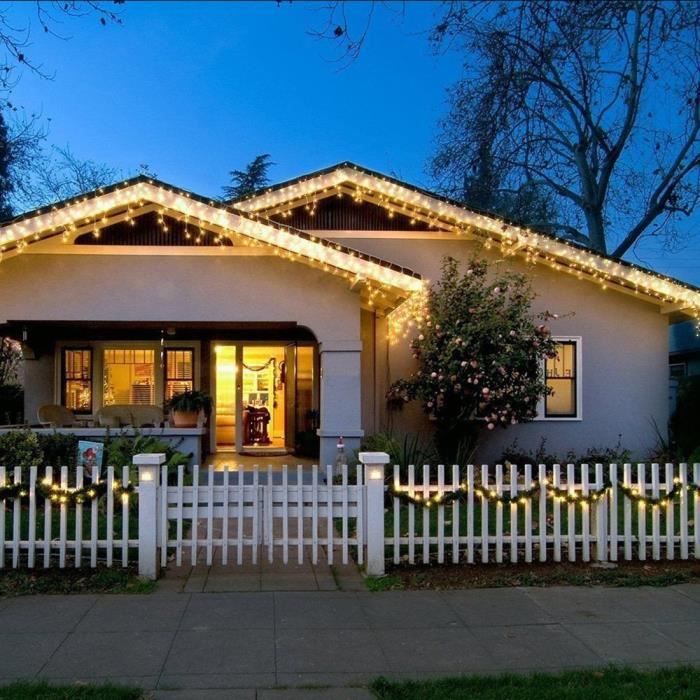 Guirlande lumineuse solaire 22m Extérieur, Jardin, Terrasse, Mariage et Fête de Noël