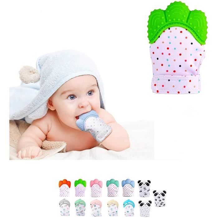 4 Pcs Mitaines de dentition pour bébés,gant de dentition mitaine de  dentition en silicone,apaisante Pain Relief,Âge 3–12 Mois bébé - Cdiscount  Puériculture & Eveil bébé