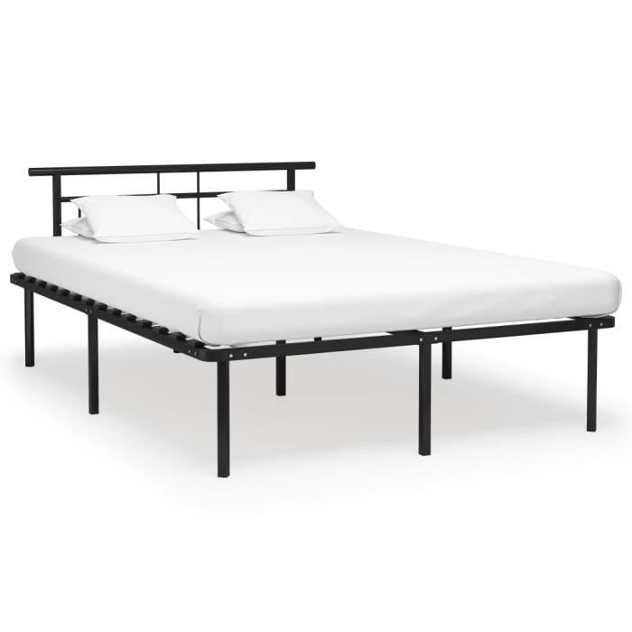 90 X 200 Cm Cadre de lit Cadre De Lit Blanc Lit Simple Base Solide pour Sommier à Assembler Facile pour Adultes Enfants Adolescents