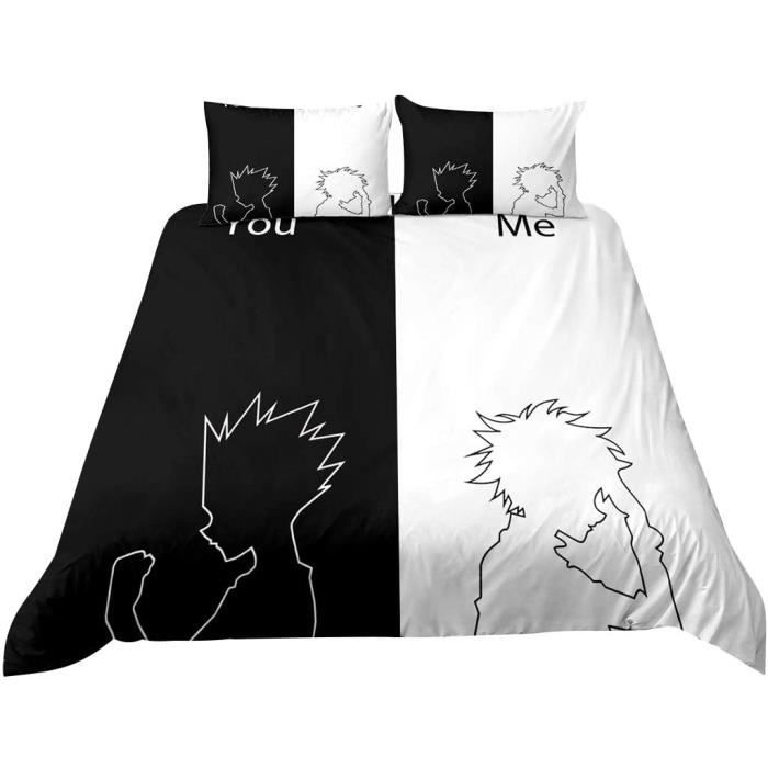 Housse de couette imprimée double face, dessin allover en 100% coton 57fils, tissage très serré. Housse De Couette Kiaciya Housse De Couette 220x240 Hunter X Hunter 12 Personne Motif 3d Housse Couette Manga Anime Japonais Tai43 Cdiscount Maison