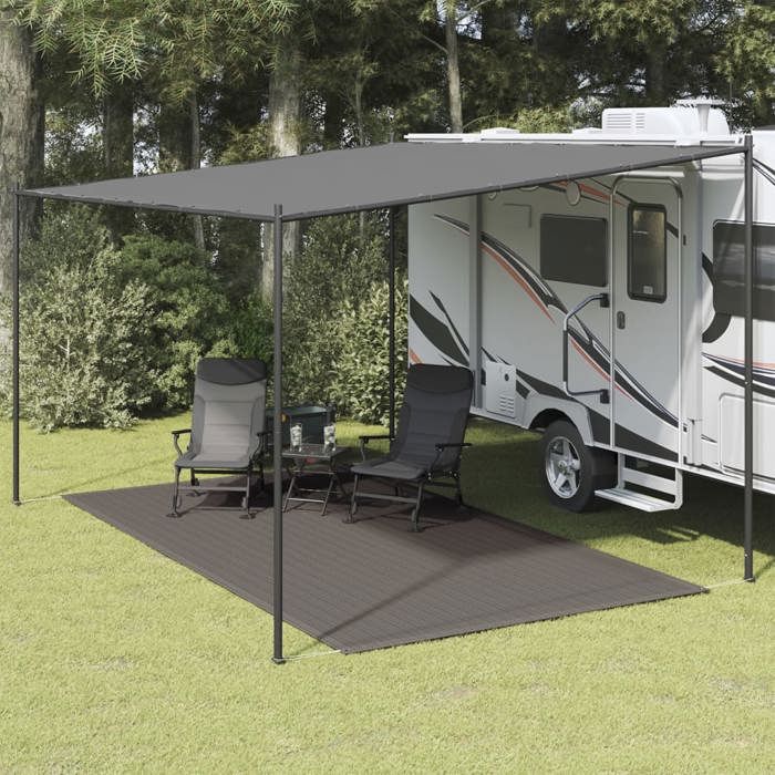 Tapis de tente - vidaXL - 200x400 cm - Anthracite - Résistance aux intempéries - 100% PEHD