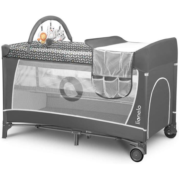 Lit Bebe Lo Flower Lit Bebe Parc Bebe Deux Hauteurs De Matelas Entreacutee Lateacuterale Barre Avec Jouets Table Agrave Langer S17 Cdiscount Puericulture Eveil Bebe