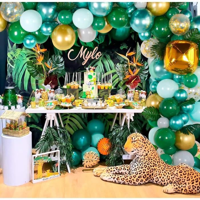 Jungle Safari Theme Party Supplies Anniversaire Decoration Jungle Party Balloon Garland Kit Decorations De Fete Safari Jungle Balloo Cdiscount Maison